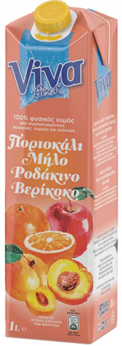 Сок Viva Fresh Апельсин-яблоко-персик 1л