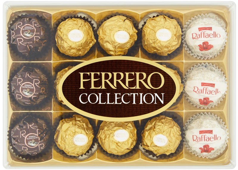 Набор конфет Rocher, Rondnoir, Raffaello Ferrero Collection п/у 172.2г
