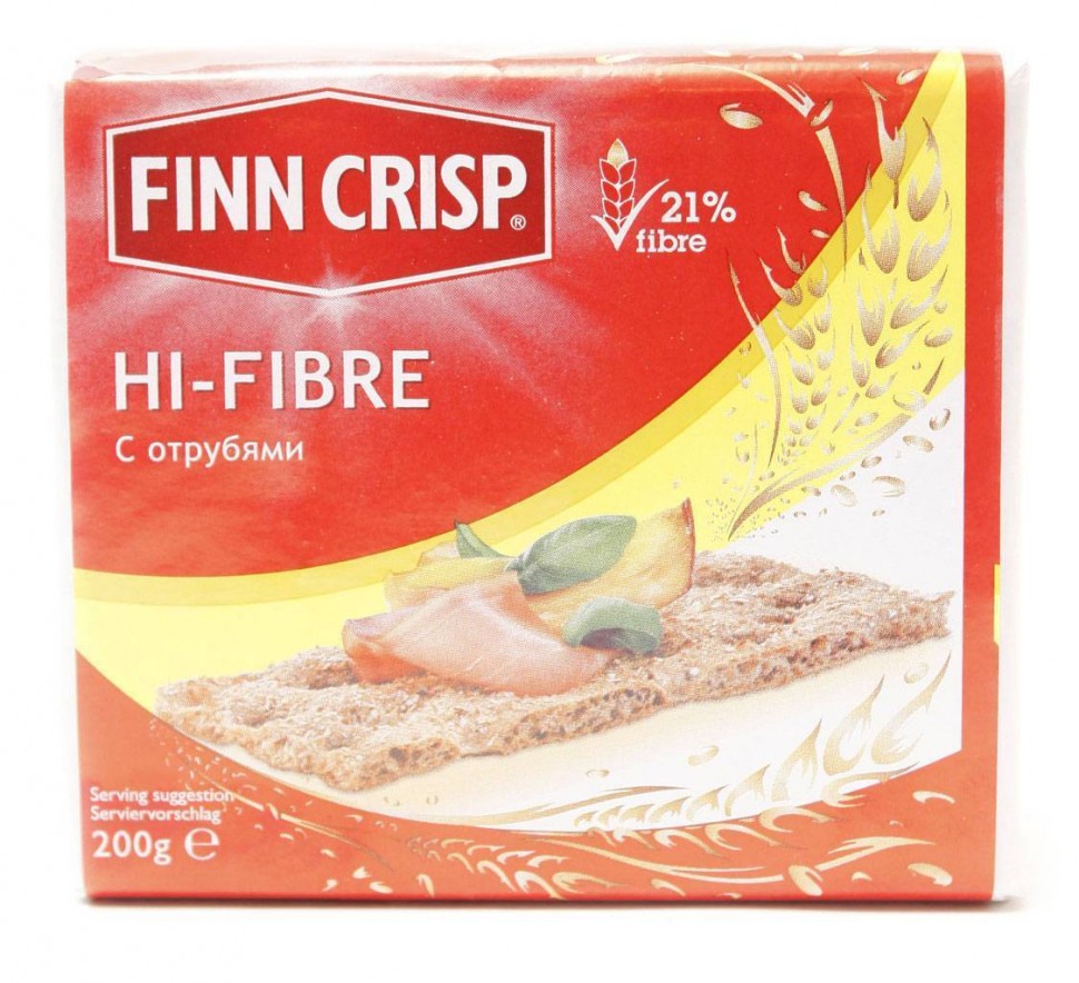 Хлебцы Finn Crisp Hi-Fibre ржаные с отрубями 200 г