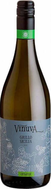Вино Vinuva Grillo Terre Siciliane Sicilia Organic белое сухое 0,75л