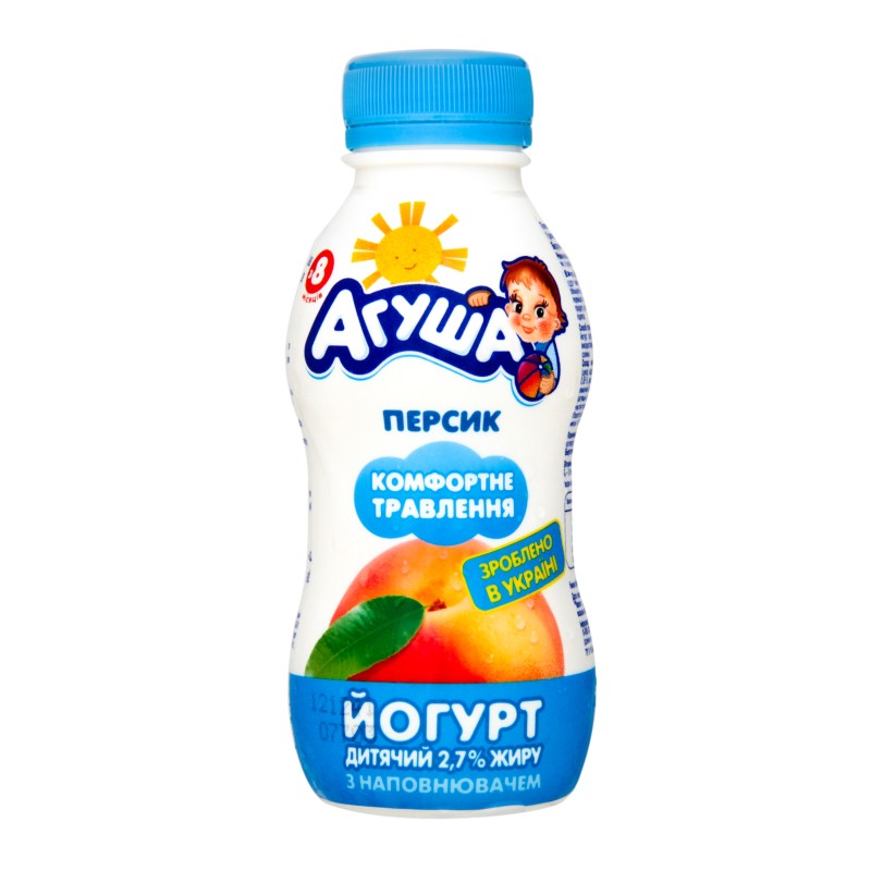 Йогурт детский Агуша Персик 2,7% 200г