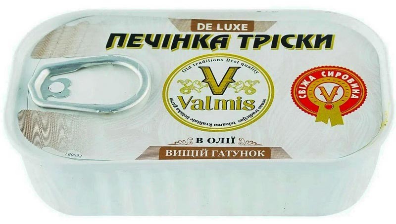 Печень трески Valmis De Luxe в масле 120 г