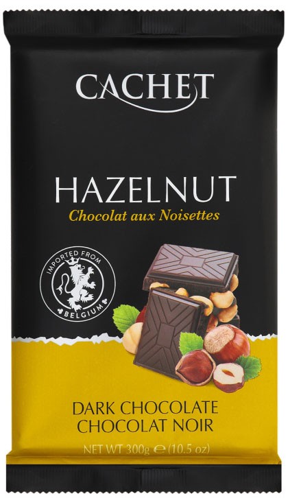 Шоколад Cachet темный с лесными орехами 300 г
