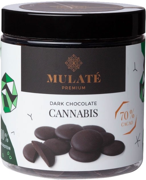 Темний шоколад Mulate Premium Dark Cannabis 150г