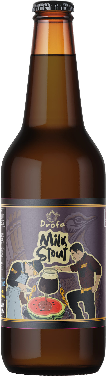 Пиво Drofa Milk Stout темне нефільтроване 5,9% 0,33л