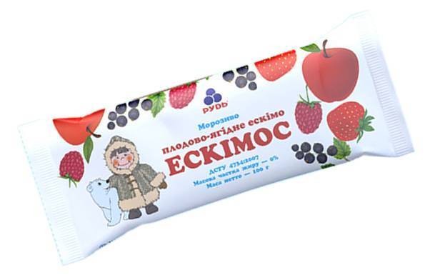 Мороженое Рудь Ескімос плодово-ягодное 100г